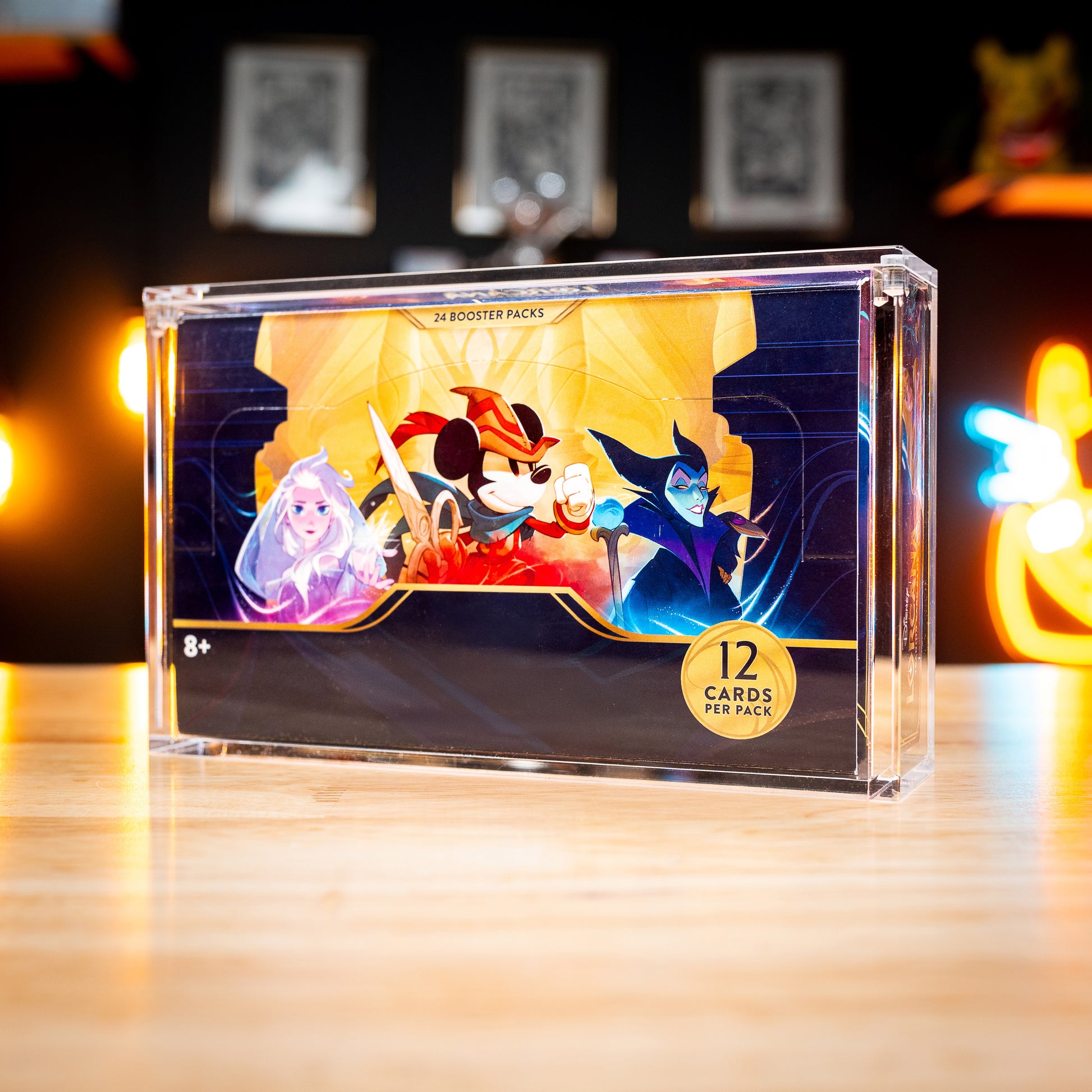 Acrylic Display Case for Disney Lorcana Booster Box Pokepath Acrylic Display Case for Disney Lorcana Booster Box Pokepath